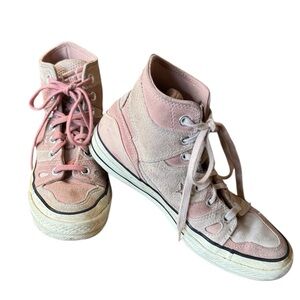 Converse CONS Pink Suede High Top Sneakers 8.5 -Repair Project